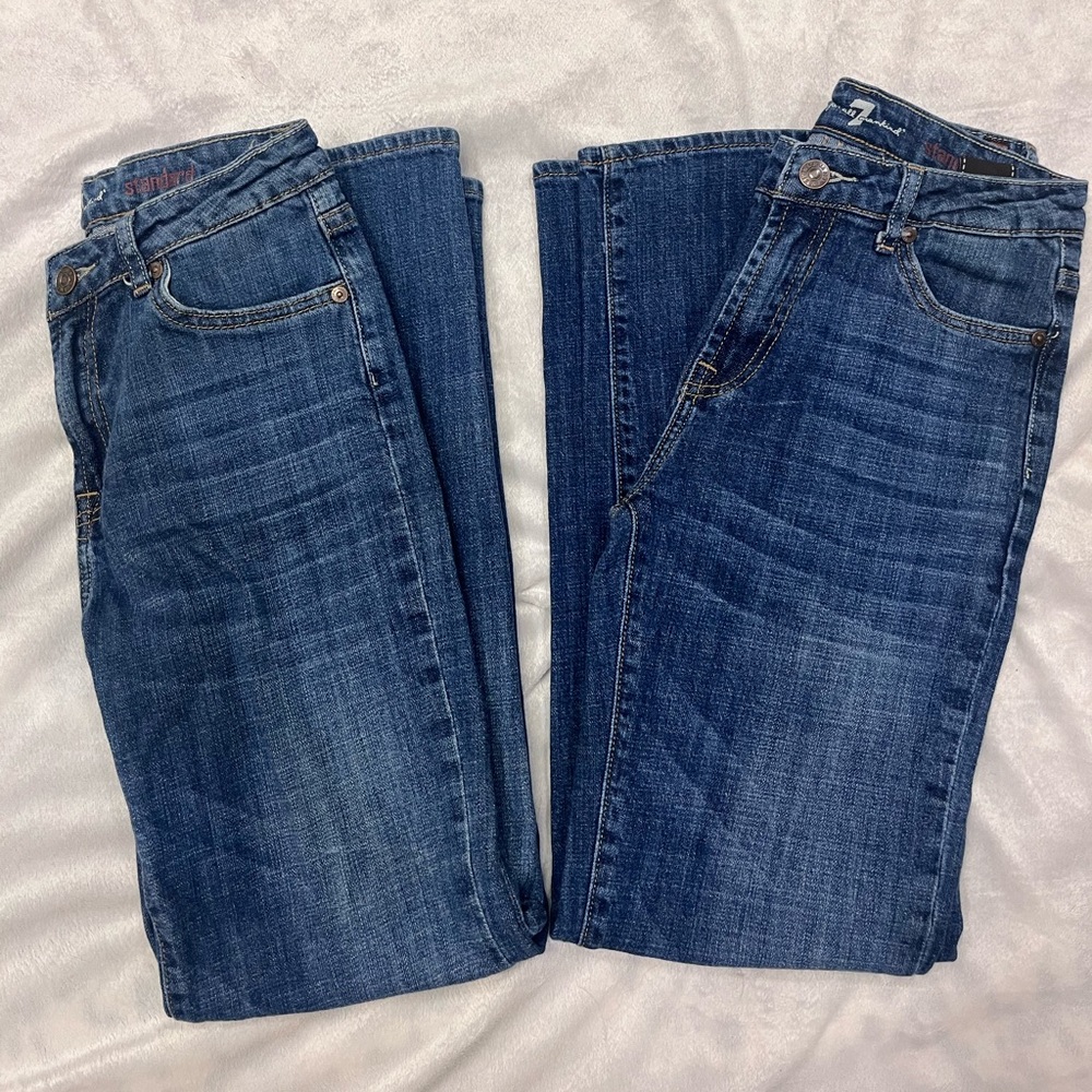 2 Pair Lot - 7 for all Mankind Boys Jeans Size 14
